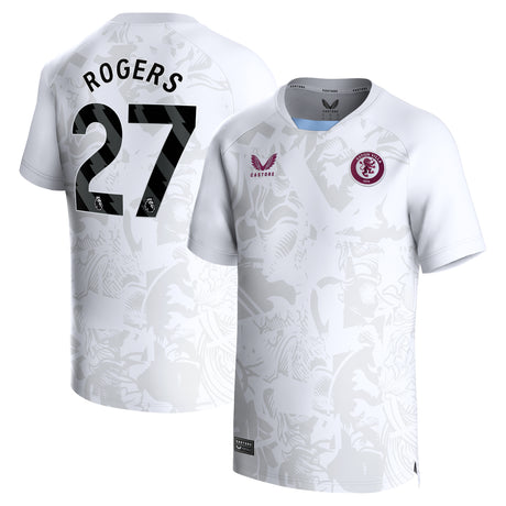 Aston Villa Away Stadium Shirt 2023-24 - Kids with Rogers 27 printing