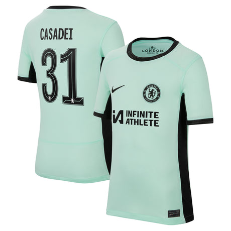 Chelsea Cup Nike Third Stadium Sponsored Shirt 2023-24 - Kids with Casadei 31 printing