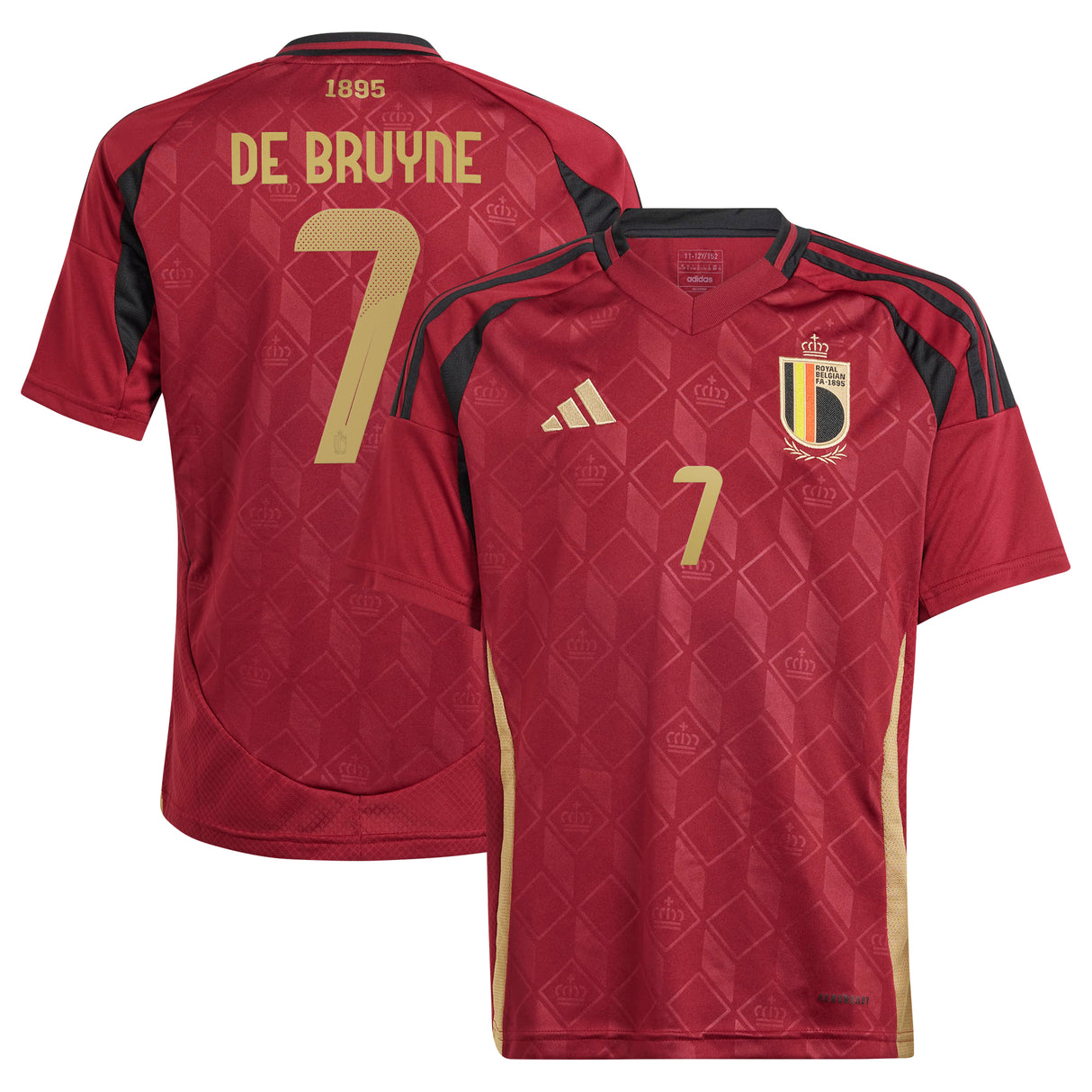 Belgium FA adidas Home Shirt 2024 - Kids with De Bruyne 7 printing