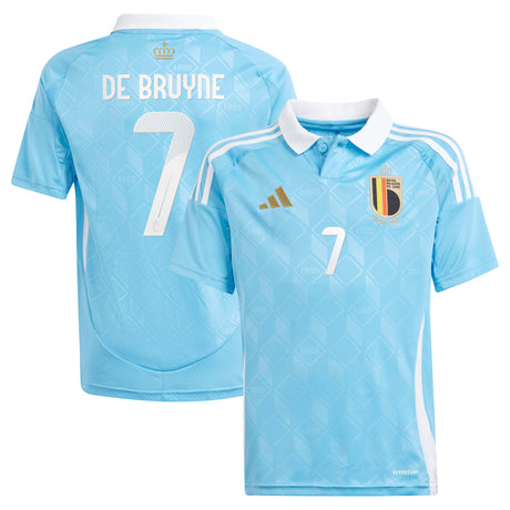 Belgium FA adidas Away Shirt 2024 - Kids with De Bruyne 7 printing