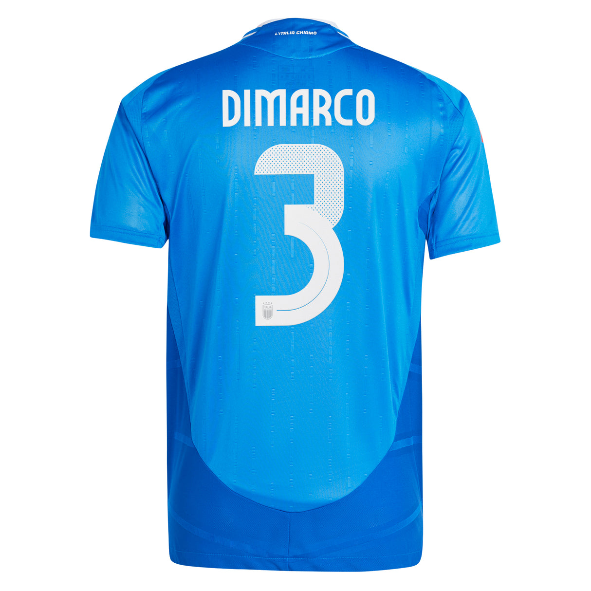 Italy adidas Home Authentic Shirt 2024 with DiMarco 3 printing