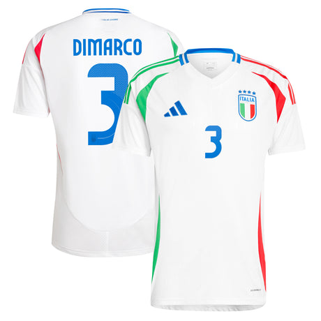 Italy adidas Away Shirt 2024 with DiMarco 3 printing