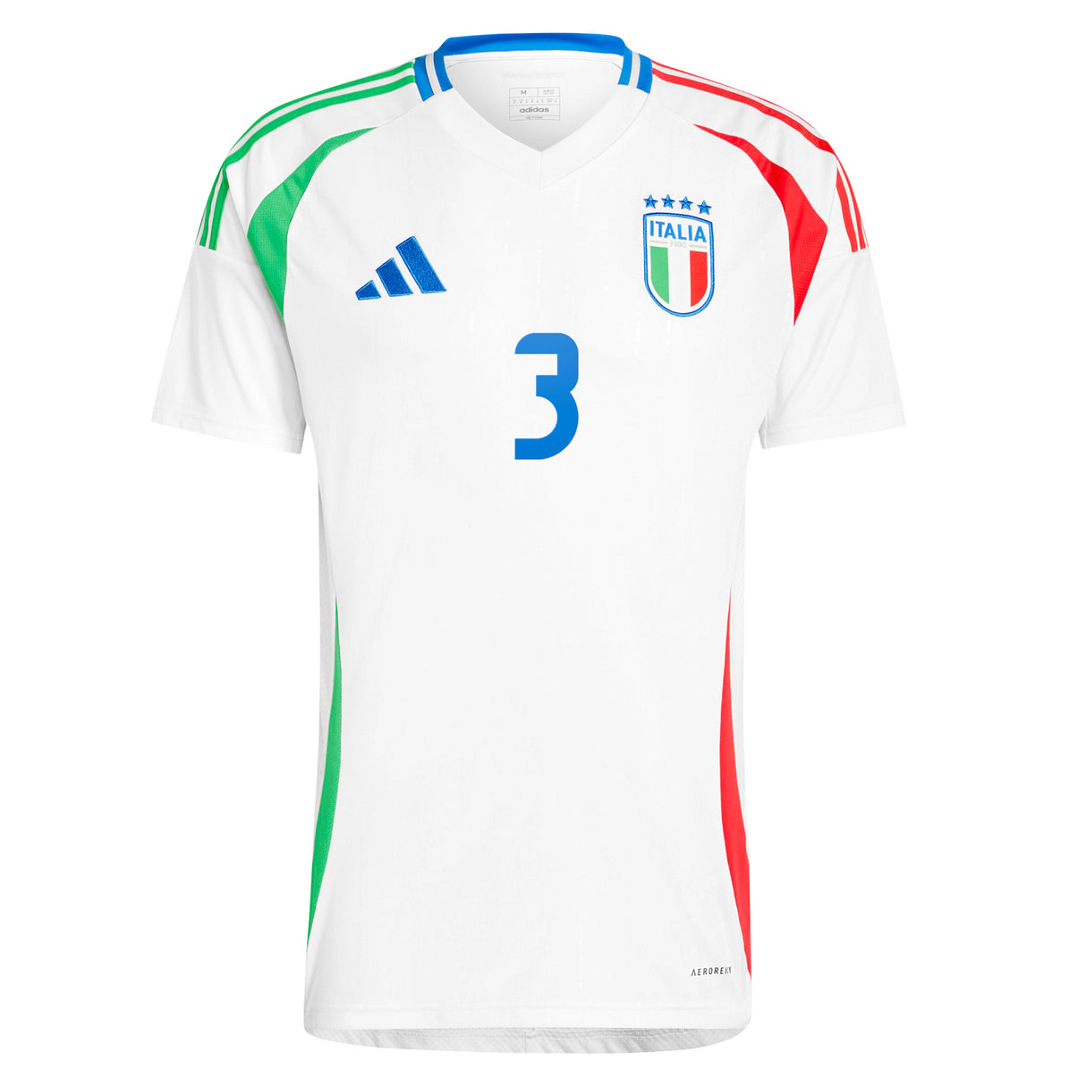 Italy adidas Away Shirt 2024 with DiMarco 3 printing