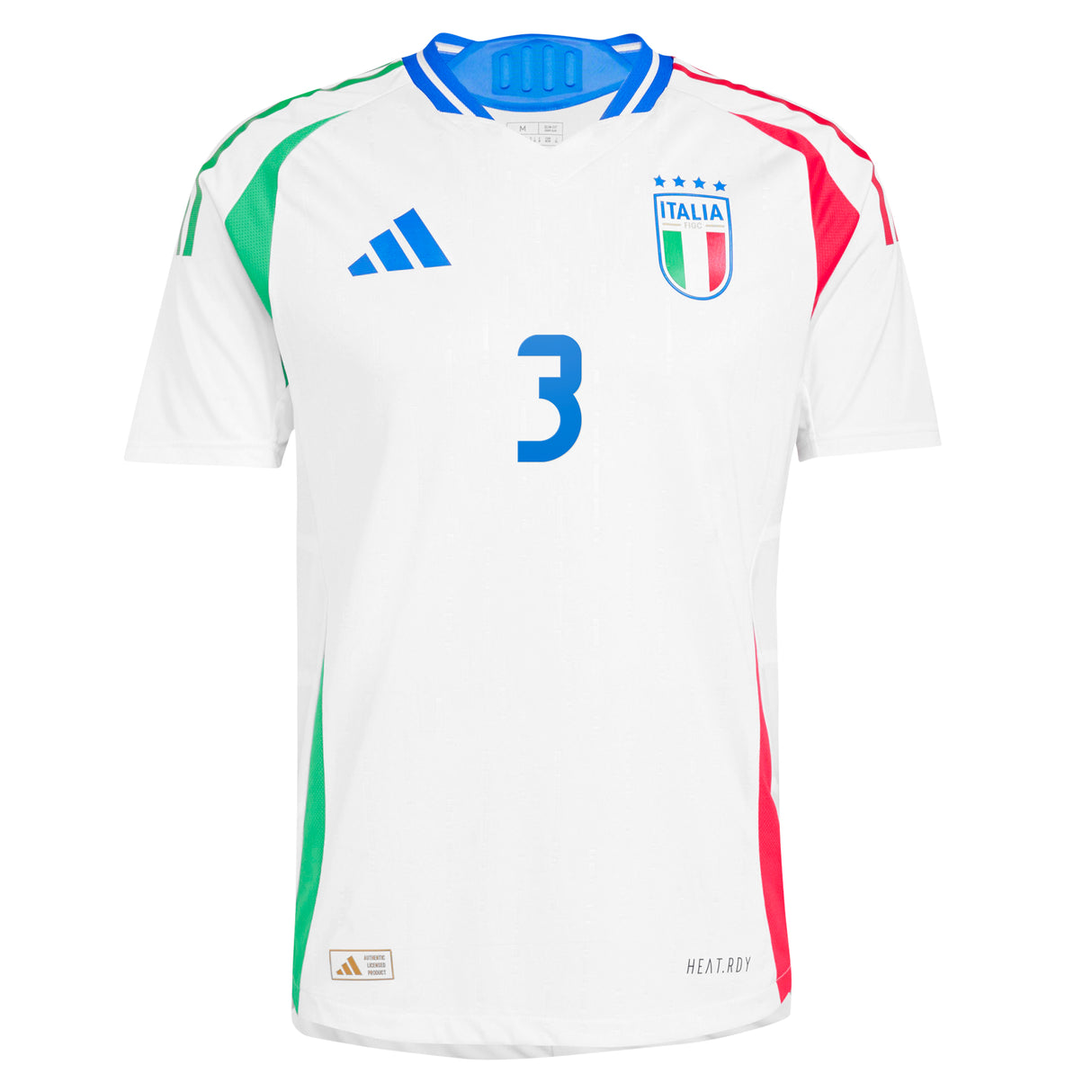 Italy adidas Away Authentic Shirt 2024 with DiMarco 3 printing