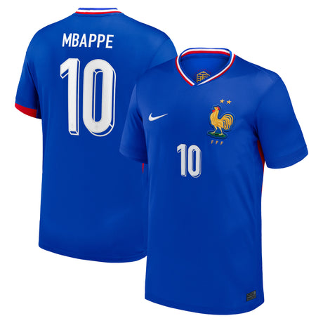 France Nike Home Stadium Shirt 2024 - Kids with Mbappe 10 printing
