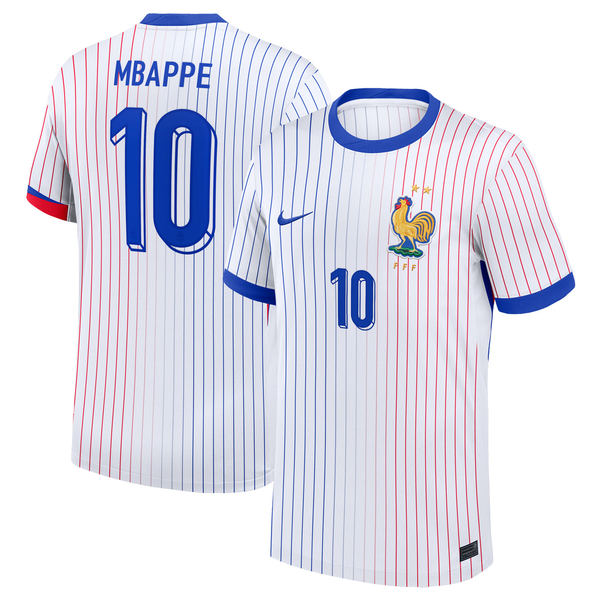 France Nike Away Stadium Shirt - 2024 - Kids with Mbappe 10 printing