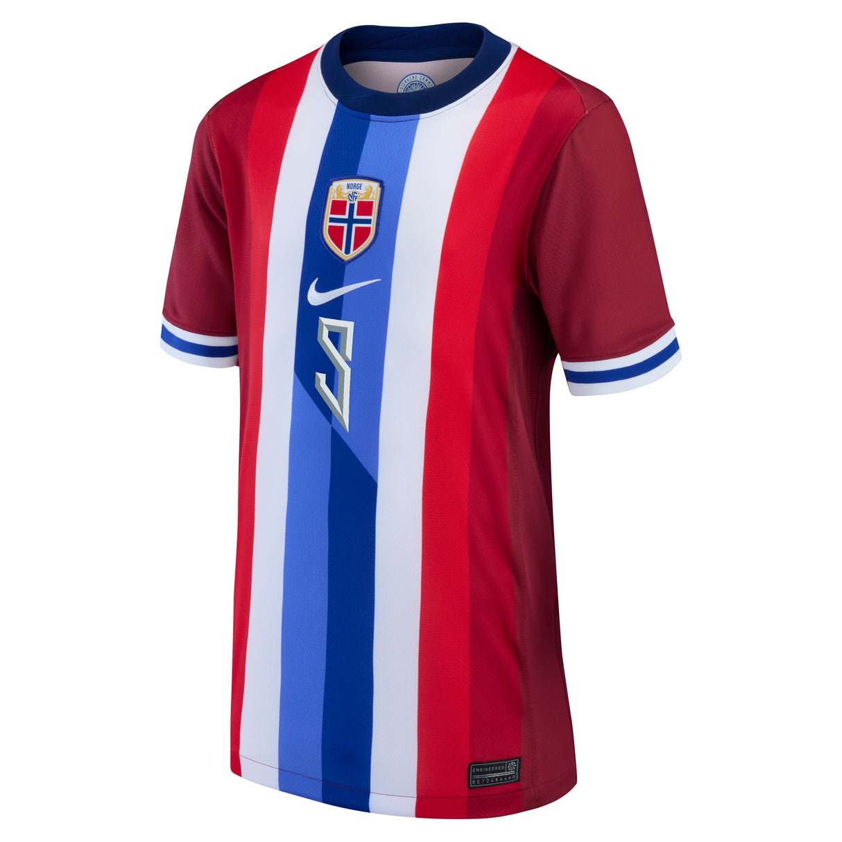 Norway Nike Home Stadium Shirt 2024 - Kids with Haaland 9 printing